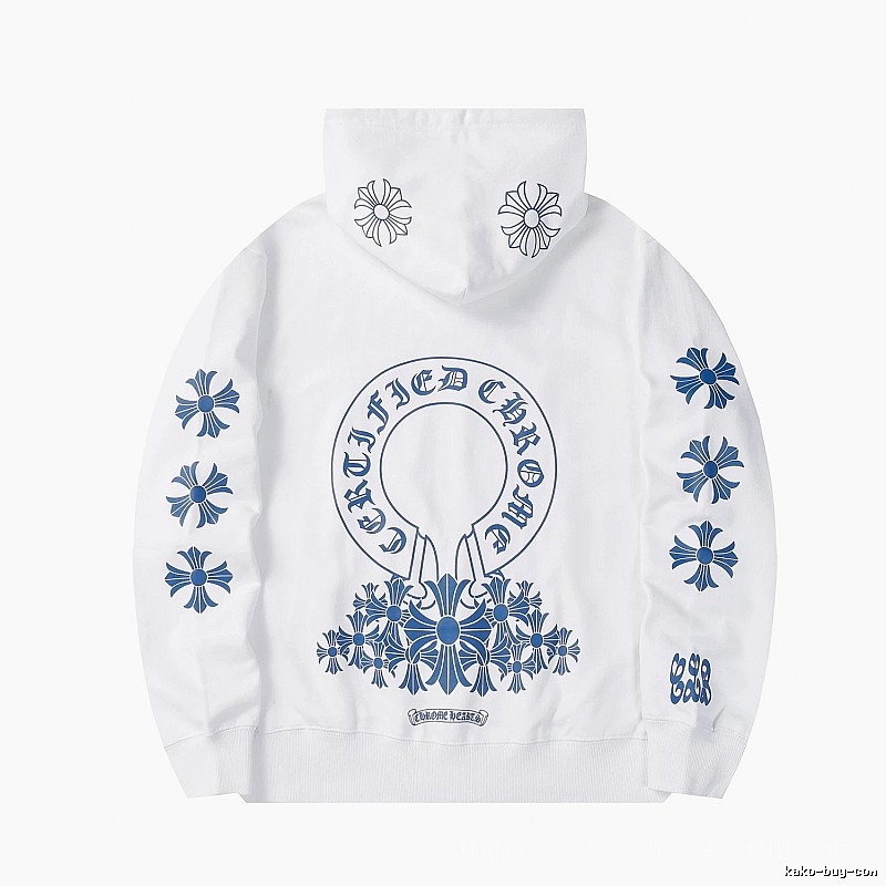 Chrome Hearts Sport Cross graphic hoodie Black Blue Cross for Collection Drops