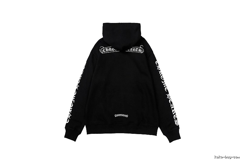 Chrome Hearts Statement Cross graphic hoodie Black Blue Cross for Outdoor Plans