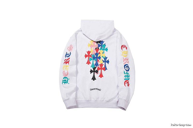 Chrome Hearts Streetwear Cross graphic hoodie Black Blue Cross with Logo Accent