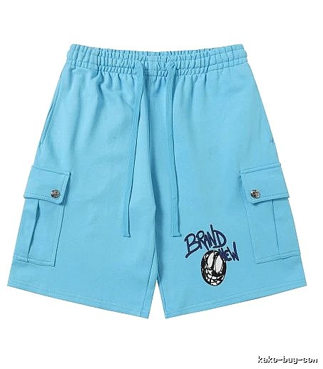 Chrome Hearts Trendy Cool Style Light Blue Shorts
