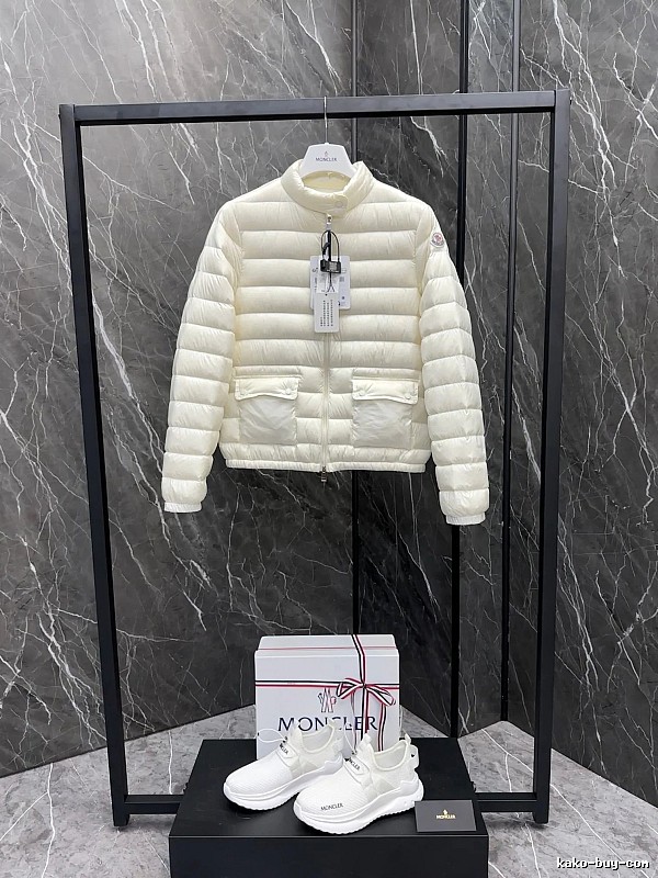 City Walks Dior Hooded Puffer Jacket with White Finish