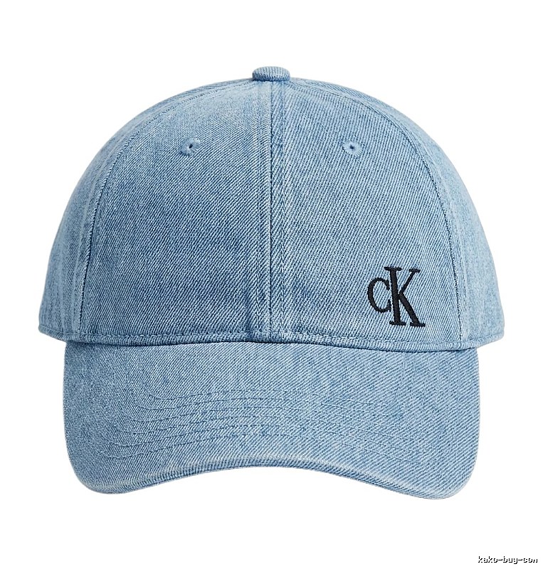 CK denim-style light blue baseball cap