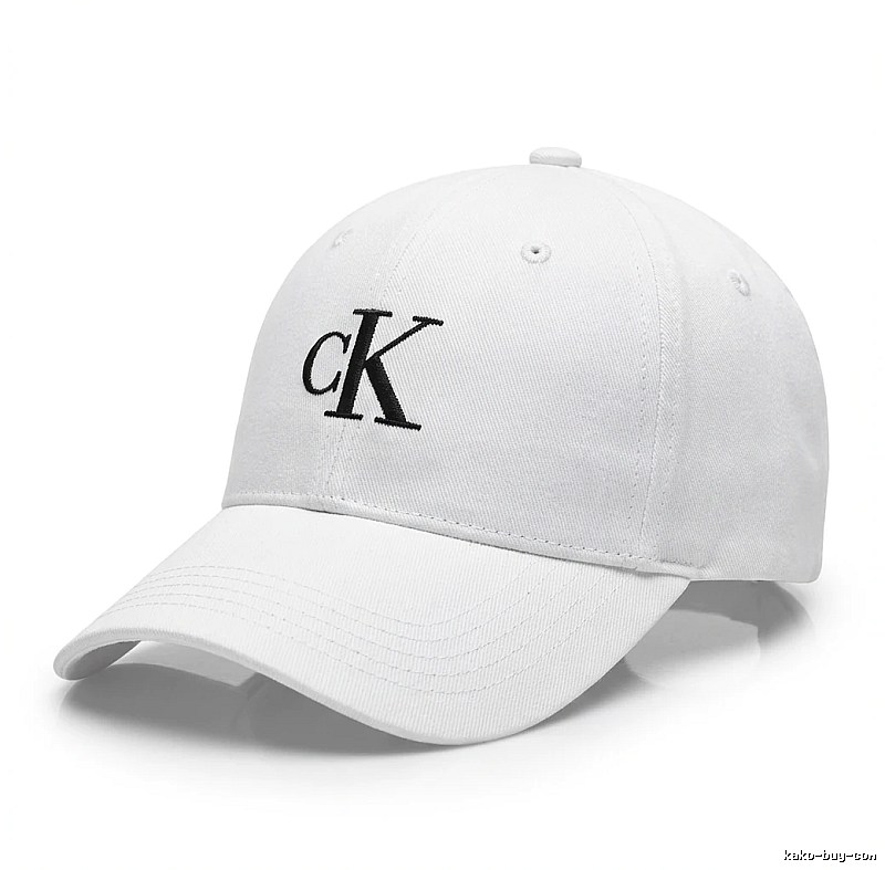 CK fashion brand simple style white hat