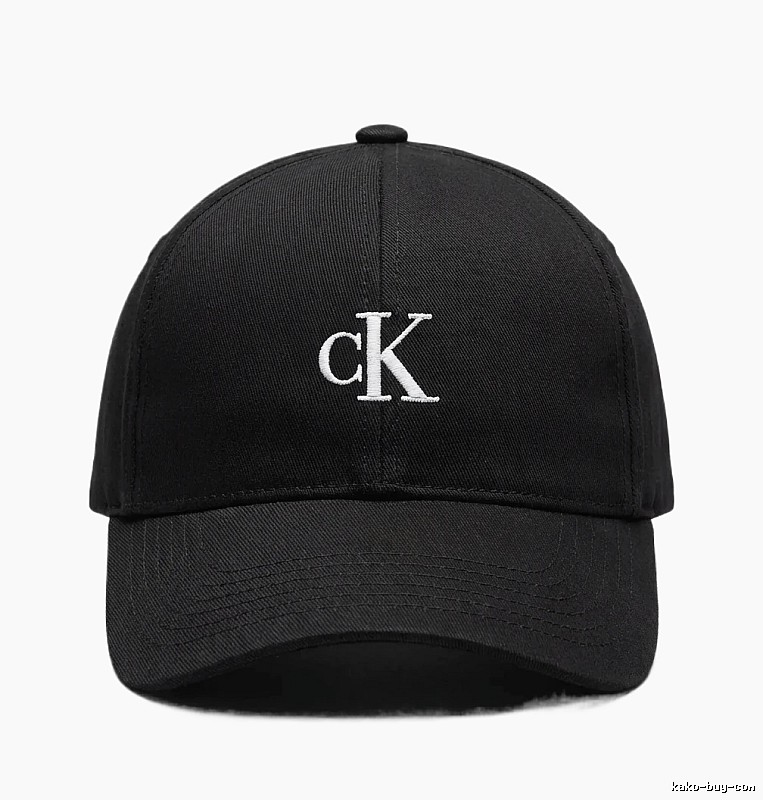 CK minimalist style black baseball cap
