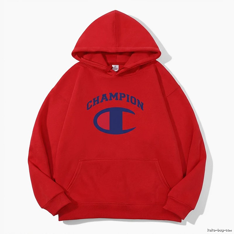 Classic trendy brand Champion red hoodie