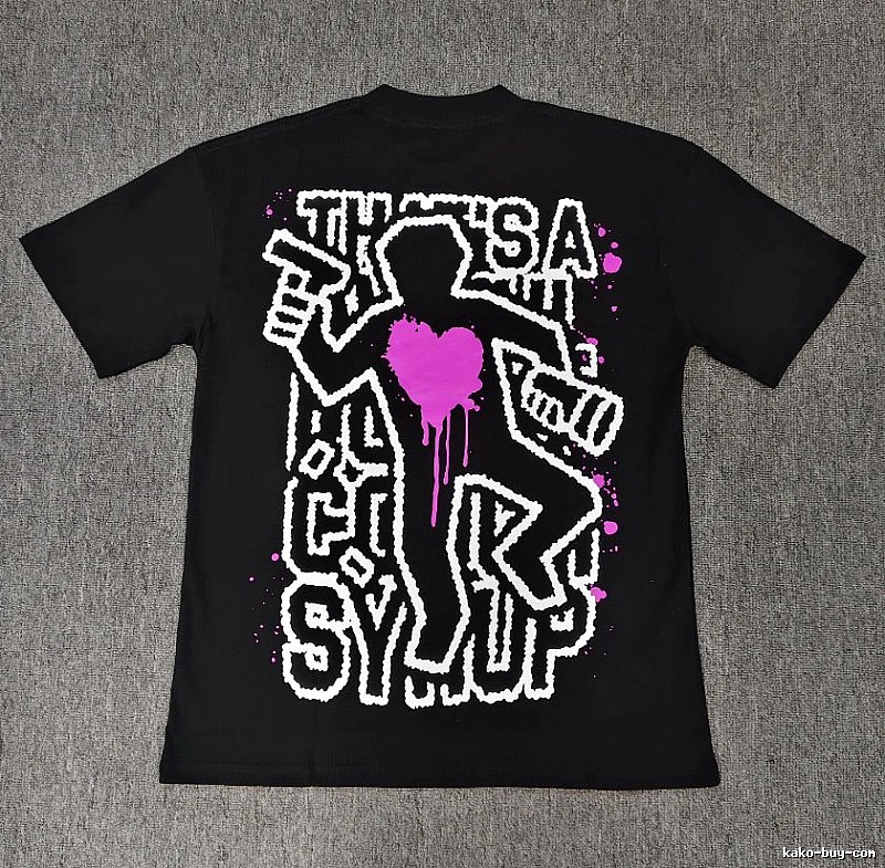 CLOT Heart Graffiti Street Style Black Short-sleeve T-shirt