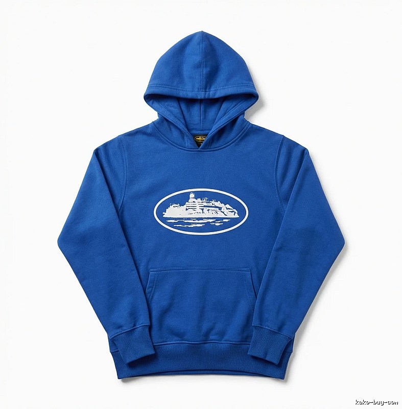 Corteiz Boat Logo Trendy Blue Sweatshirt