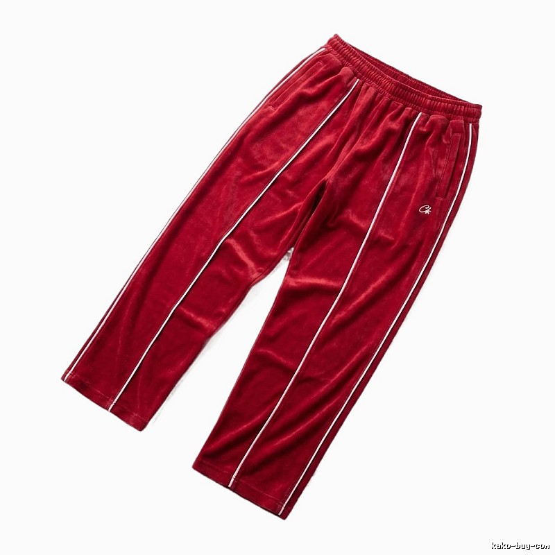 Corteiz red sporty trousers