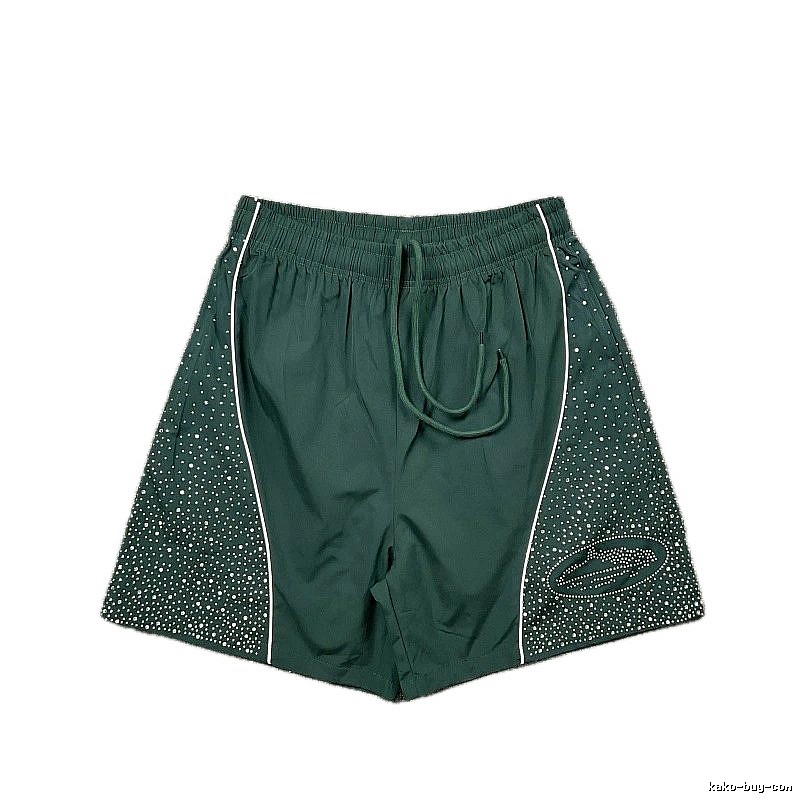 Corteiz Starry Street Style Dark Green Shorts