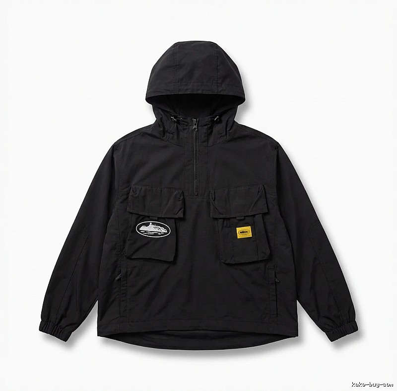 Corteiz Workwear Style Black Jacket
