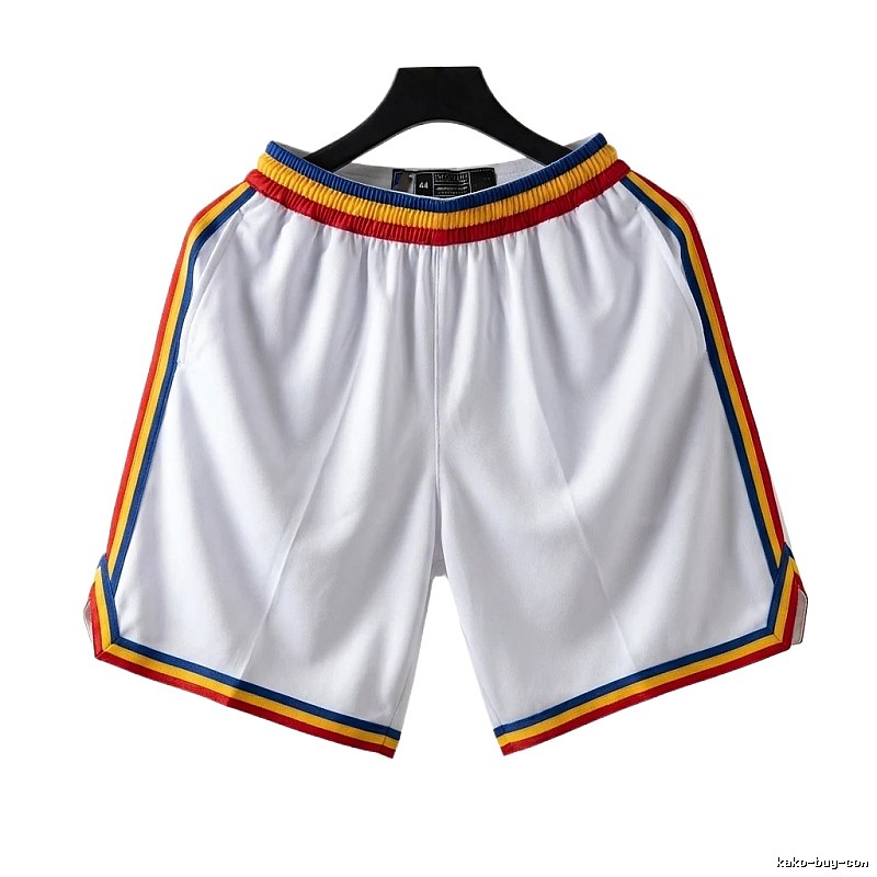 Curry series retro-style white shorts