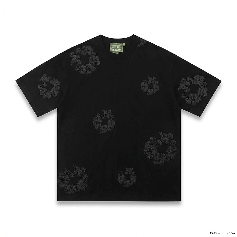 DENIM TEARS Dark Style Black T-shirt