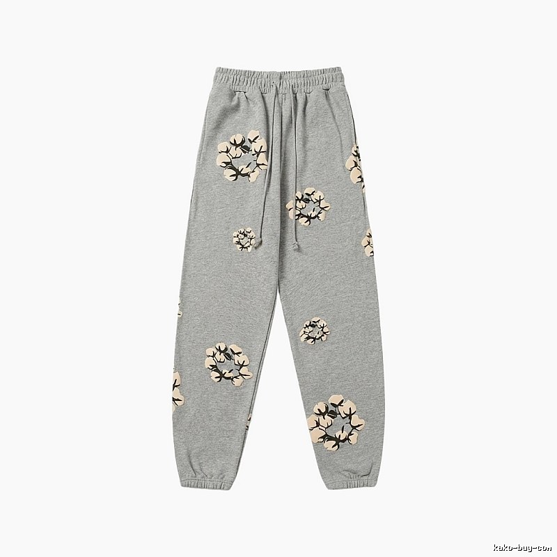 DENIM TEARS Floral Casual Grey Sweatpants