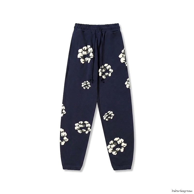 DENIM TEARS Floral Deep Blue Sweatpants