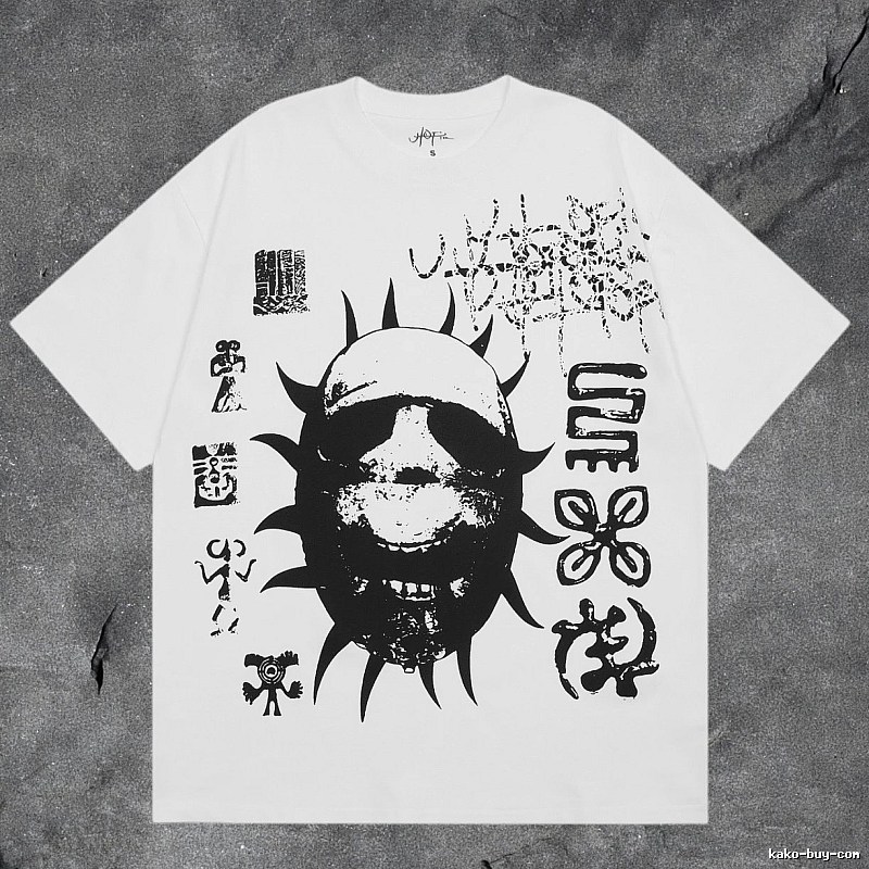 Denim Tears White Graphic T-Shirt Logo Detail