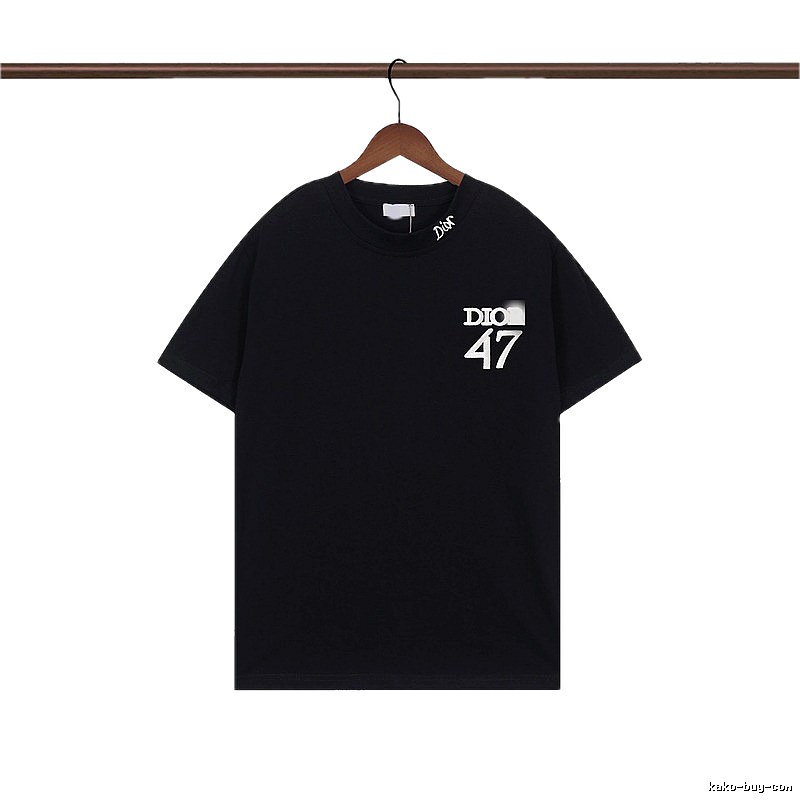 Dior 47 Collection Minimalist Style Black T-Shirt