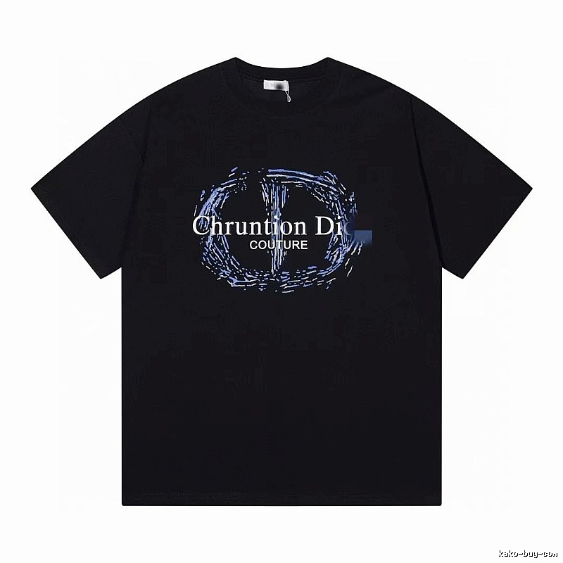 Dior Haute Couture Graffiti-style Black Short-sleeve T-shirt