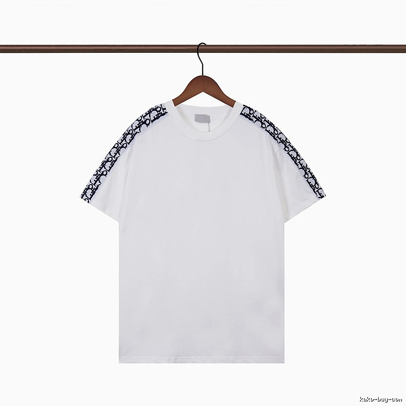 Dior Monogram Logo Tape Casual White T-Shirt