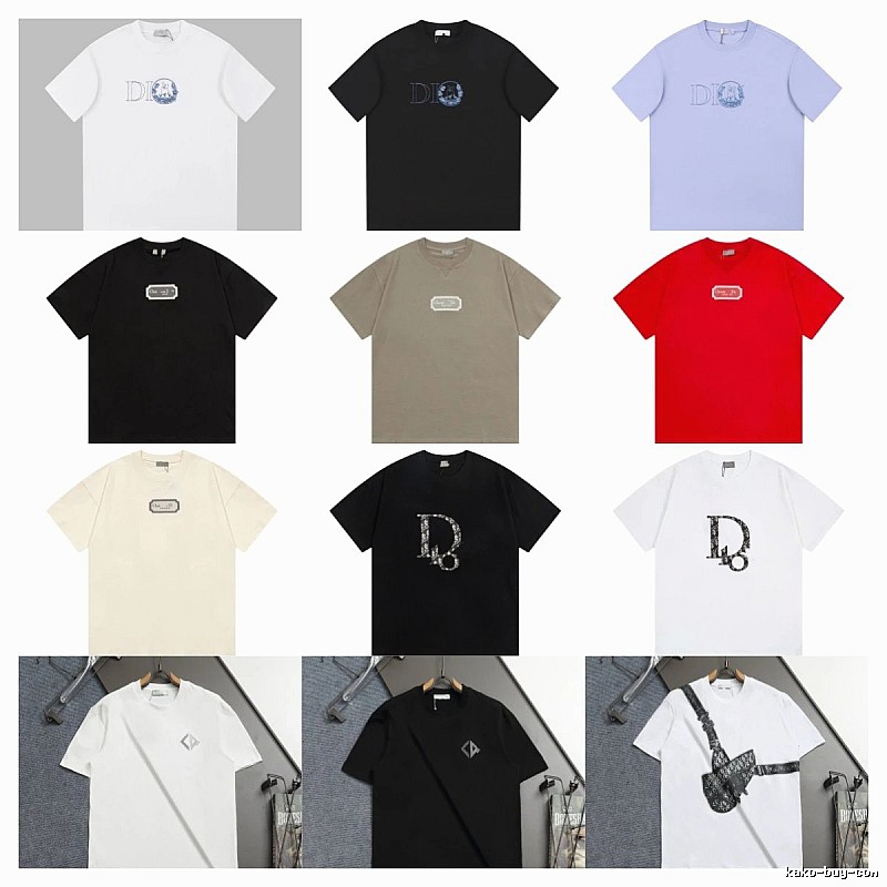 Dior Printed Light Luxury Style Multi-color Short-sleeve T-Shirt