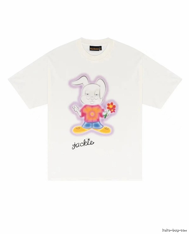 DREW Rabbit Graffiti Cool Trendy Off-white T-shirt
