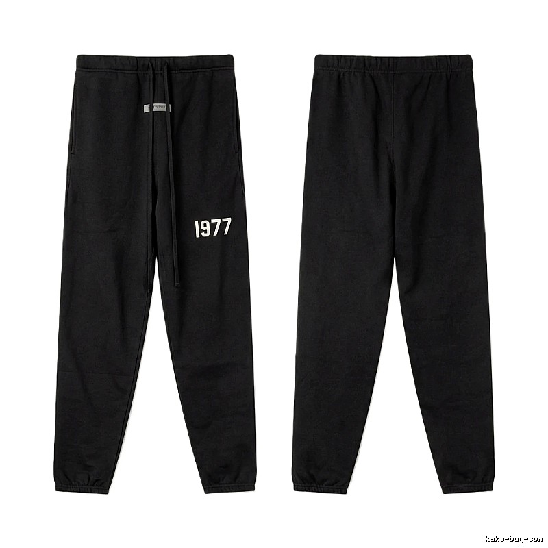ESSENTIALS 1977 Minimalist Style Black Pants