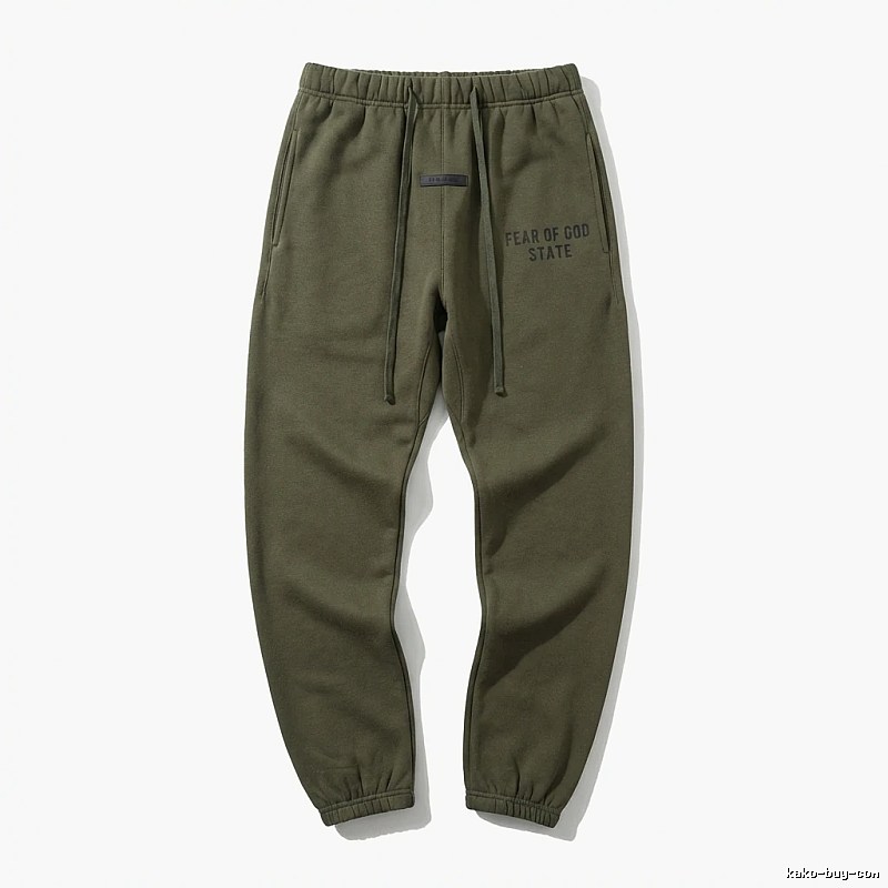 ESSENTIALS casual style olive green sweatpants