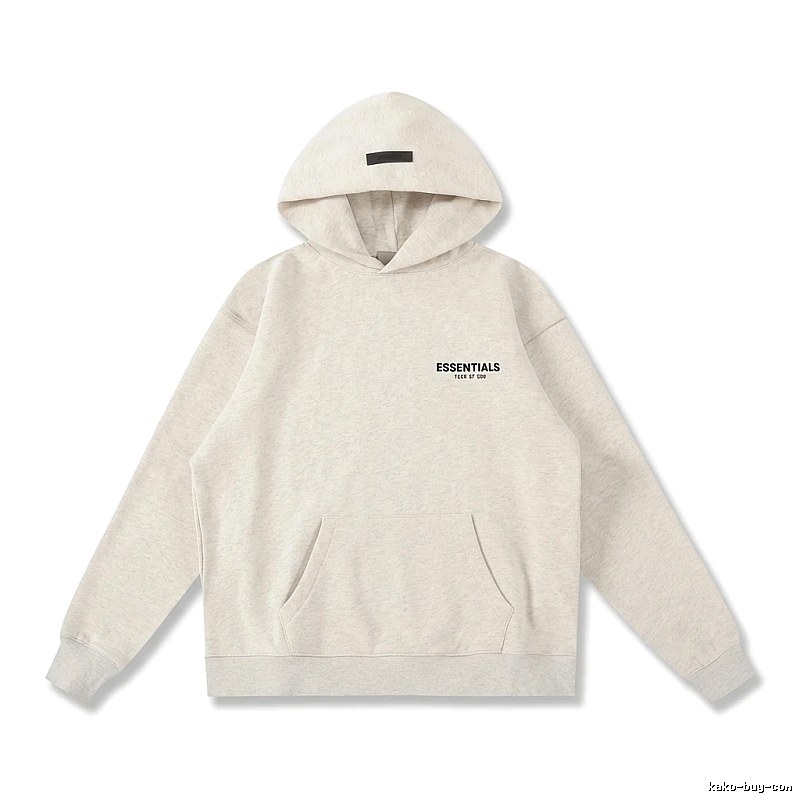 ESSENTIALS minimalist light beige hoodie