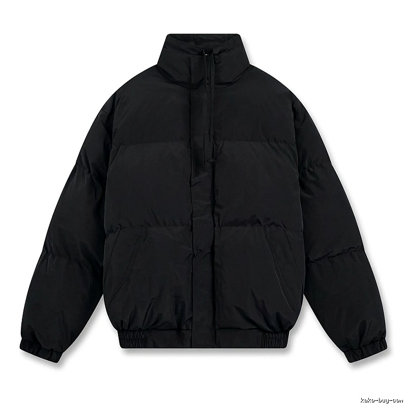 ESSENTIALS minimalist style black cotton-padded jacket