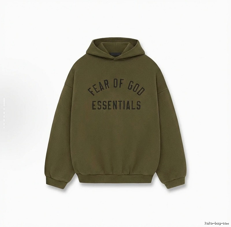 ESSENTIALS minimalist style olive green sweatshirt