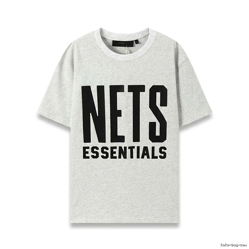 ESSENTIALS Trendy Brand Simple Style Grey T-shirt