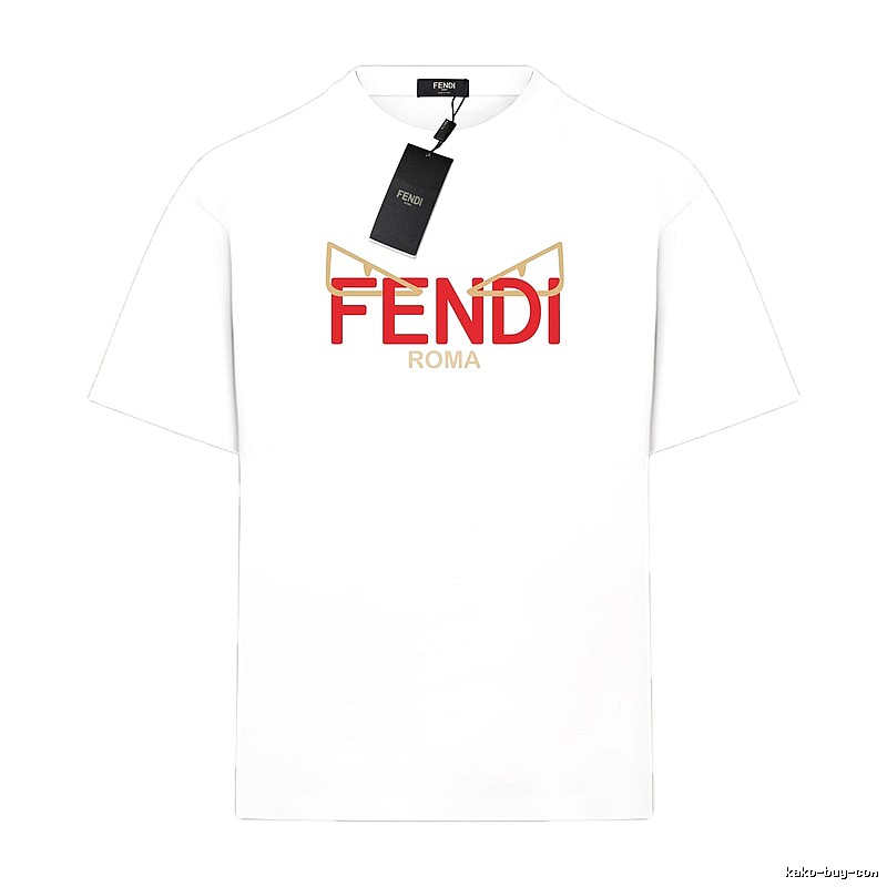 Fendi Roma series simple style white T-shirt
