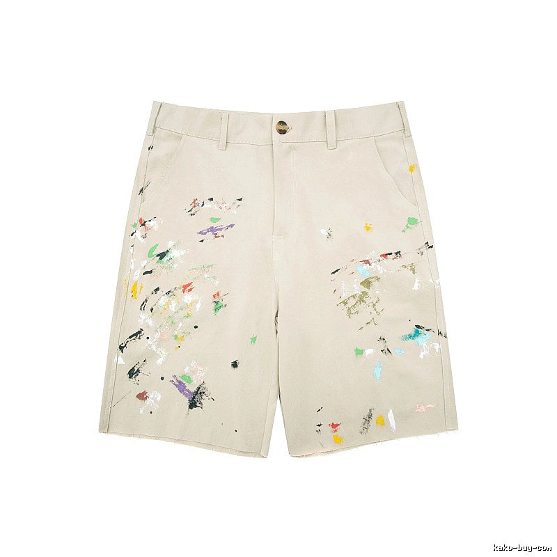 Gallery Dept Graffiti Style Beige Shorts