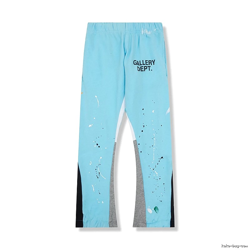 Gallery Dept graffiti-style light blue trousers
