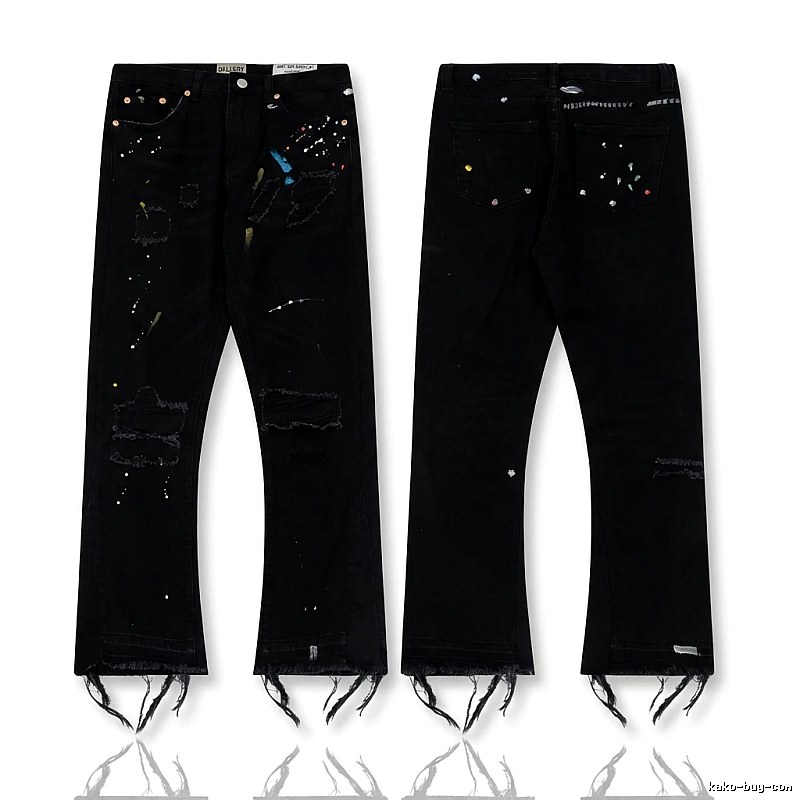 Gallery Dept Ripped Trendy Black Jeans