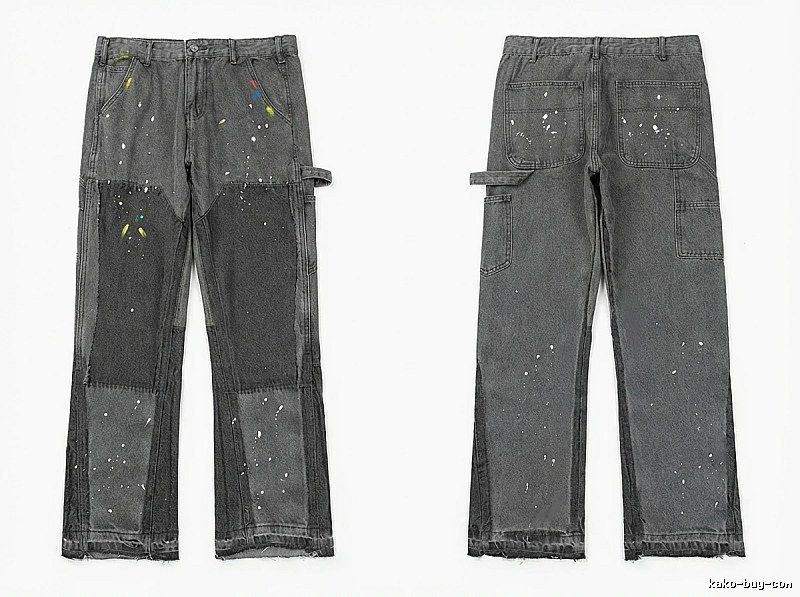 Gallery Dept. Stitched Graffiti Style Grey Pants