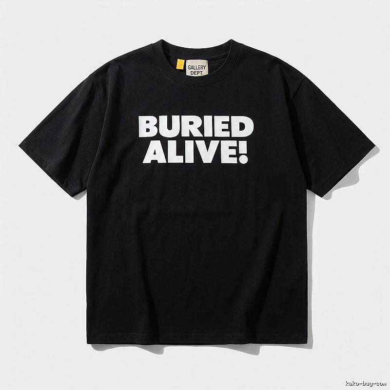 Gallery Dept Trendy and Cool Style Black T-shirt