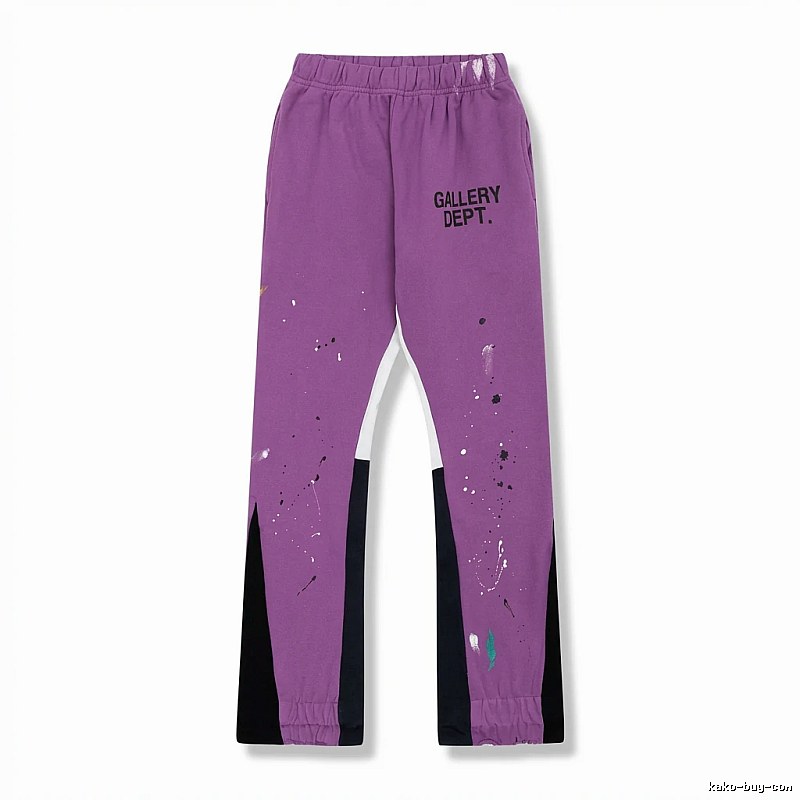 Gallery Dept. Trendy Splashed Ink Purple Sweatpants