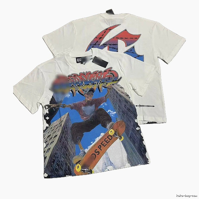 GOD Skull Skateboarding Street Style White T-Shirt