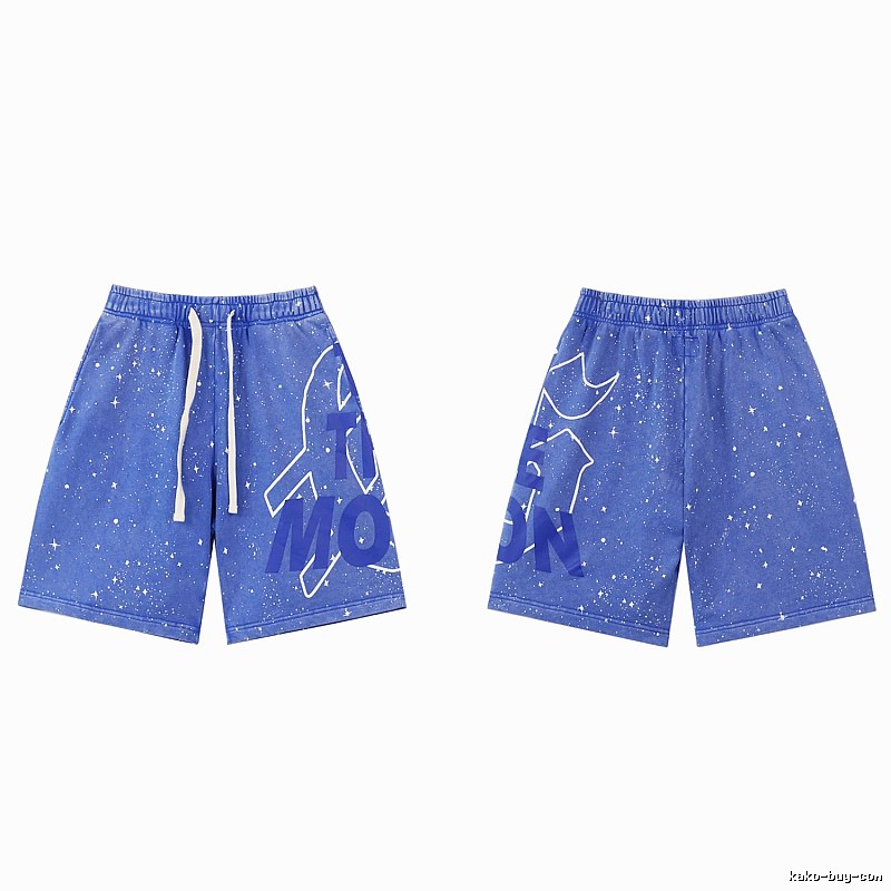Godspeed Starry Sky Street Style Blue Shorts