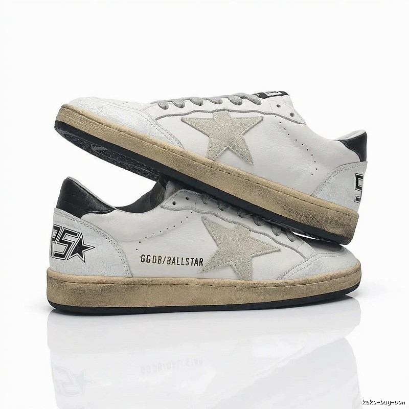 Golden Goose Ballstar retro-style white shoes