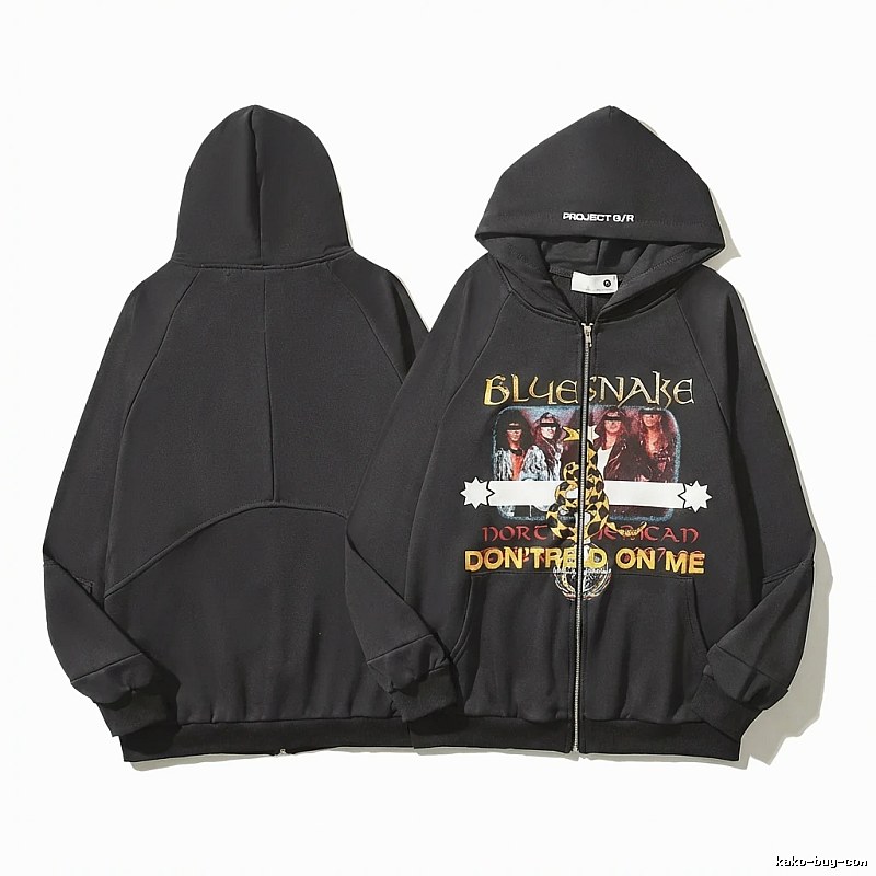 Grailz Rock Style Black Hoodie