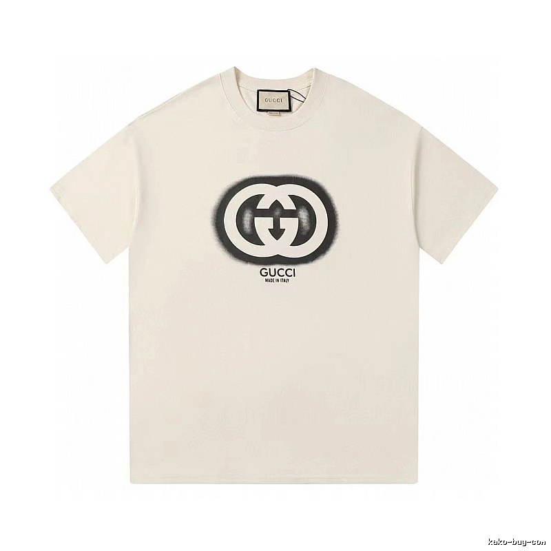Gucci Double G Print Vintage Style Off-white T-shirt