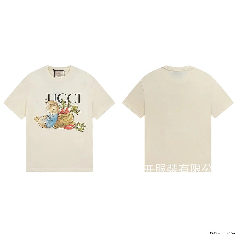 Gucci Peter Rabbit Vintage Style Off-White Short-Sleeve T-Shirt