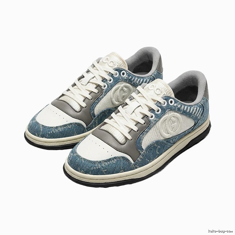 Gucci retro-style grey-green sports shoes