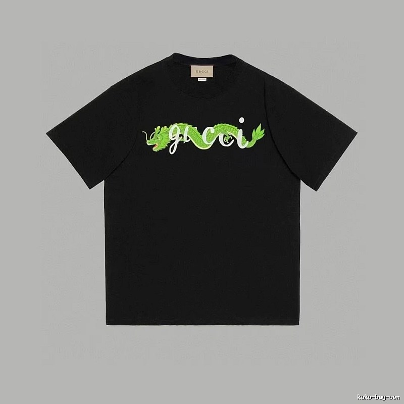 Gucci Year of the Dragon Collection Trendy Black Short-sleeve T-shirt