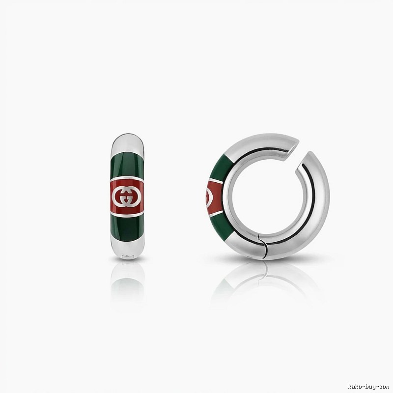 Gucci's classic red and green earrings.