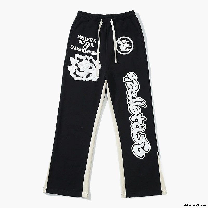 Hellstar Dark Style Printed Black Pants