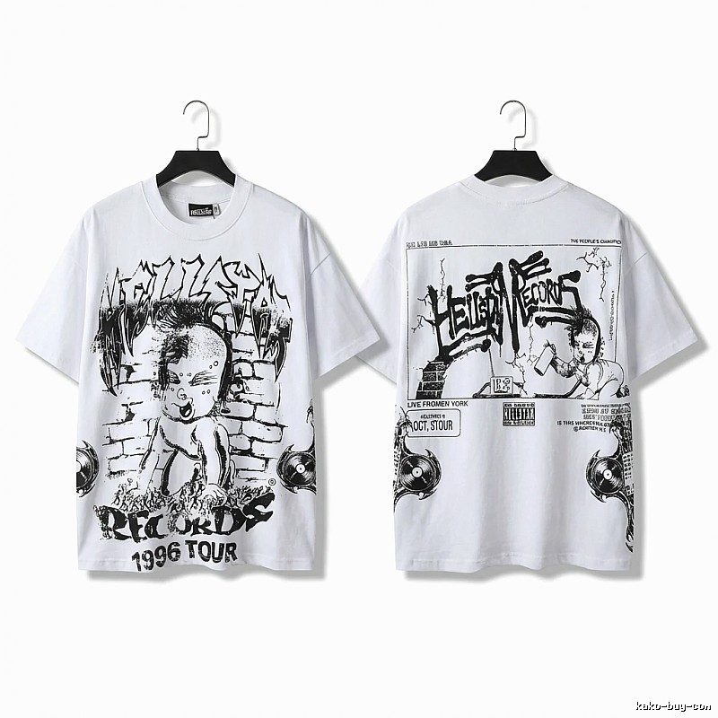 Hellstar graffiti-style white T-shirt