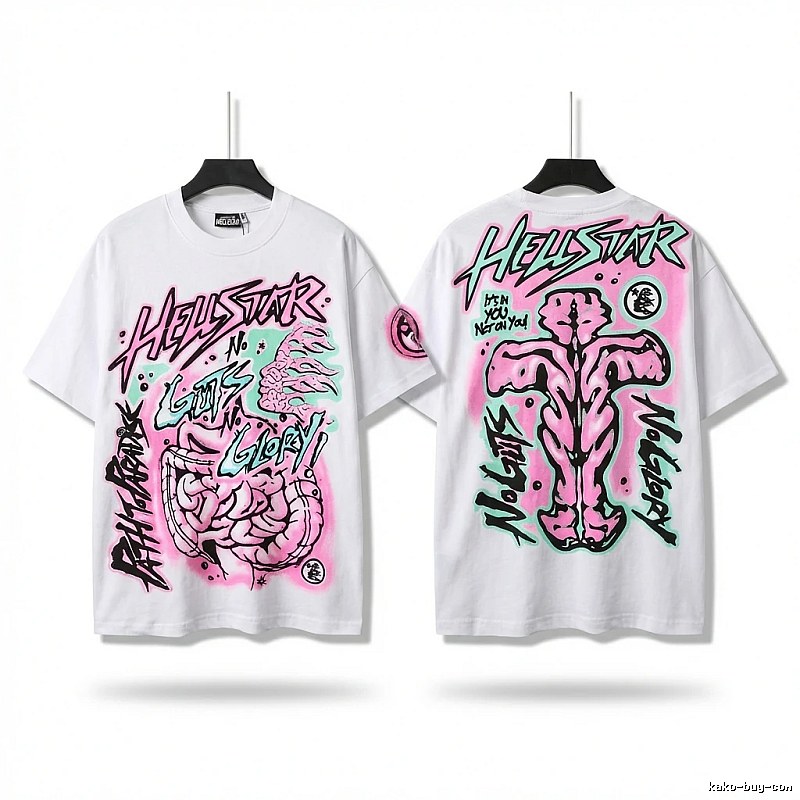 Hellstar Graffiti Style White T-shirt
