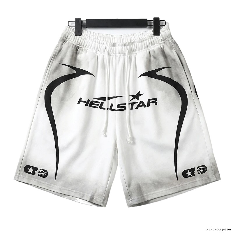 Hellstar Trendy Style White Shorts